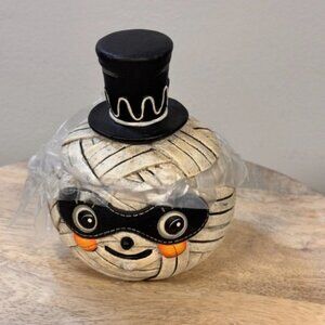 New Johanna Parker Halloween Mummy Head Container
